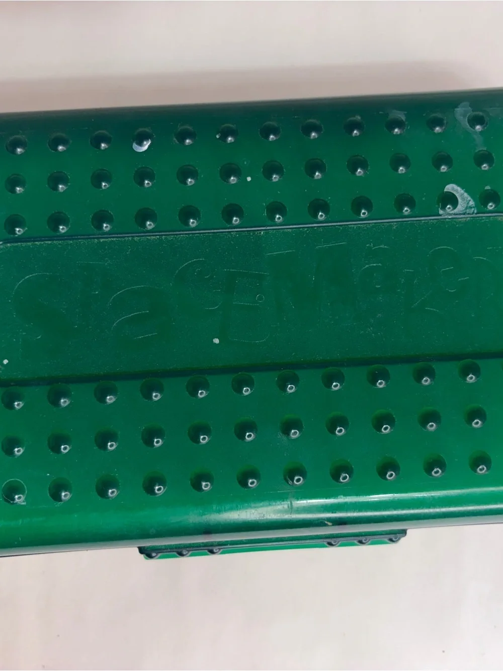 Spacemaker Pencil Box Green 90's Plastic Storage Case School Crafts